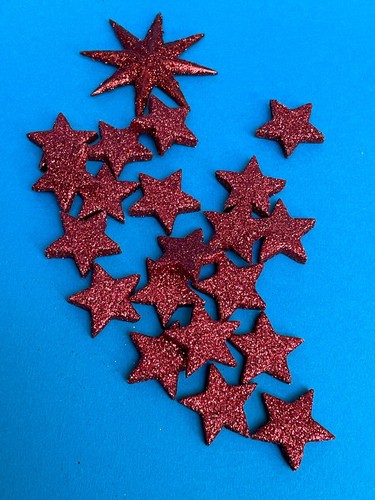Bastelbedarf glitzersterne - ,