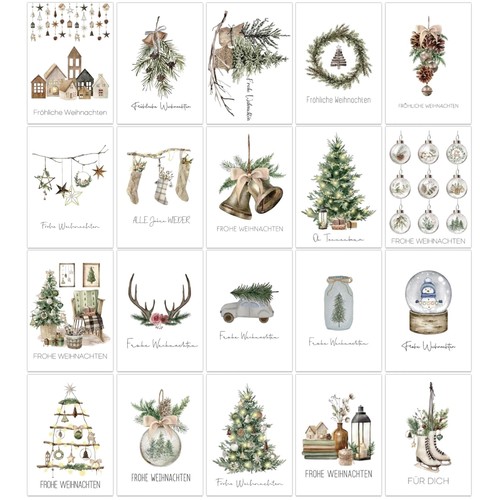 Weihnachtskarten set a6 - set,,