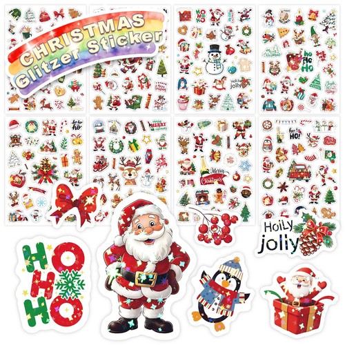 Glitzer sticker weihnachten - glitzer,